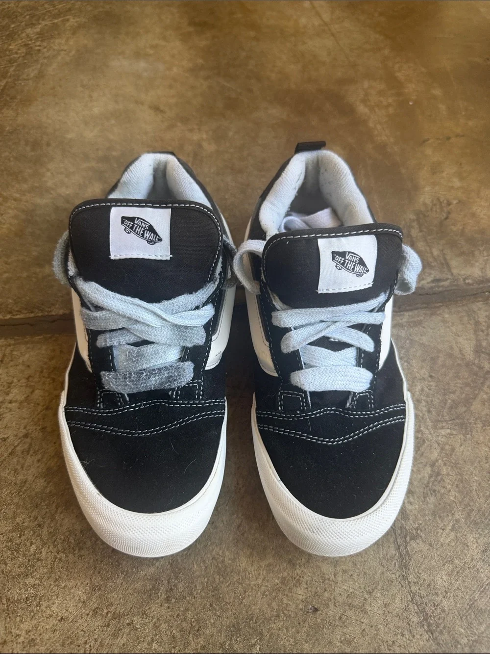 Vans Kids Black and White Old Skool Low-Top Sneakers